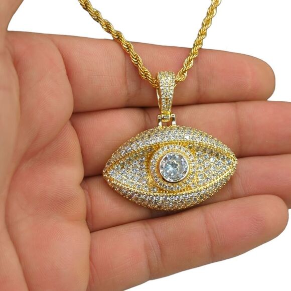18" x 3mm Rope Chain - Gold Finish Eye - Picture 4 of 10